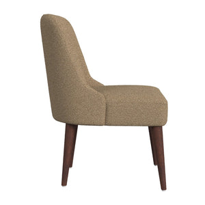 English Elm Guy Boucle Upholstered Dining Chair with Tapered Amber Legs for Modern Interiors B056P417000