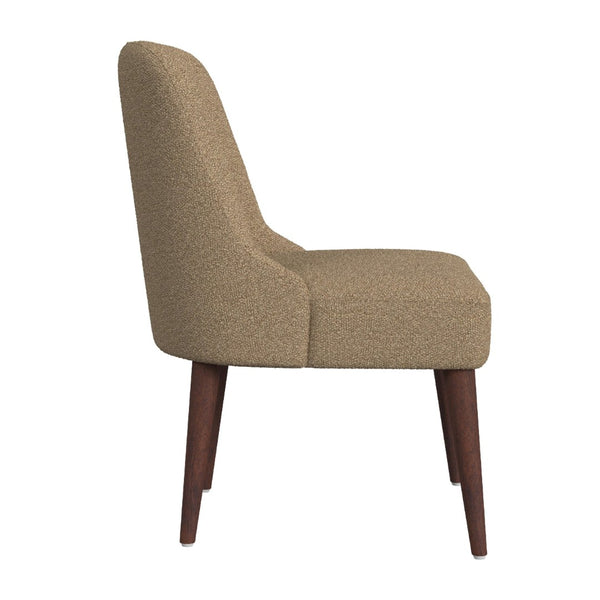 English Elm Guy Boucle Upholstered Dining Chair with Tapered Amber Legs for Modern Interiors B056P417000