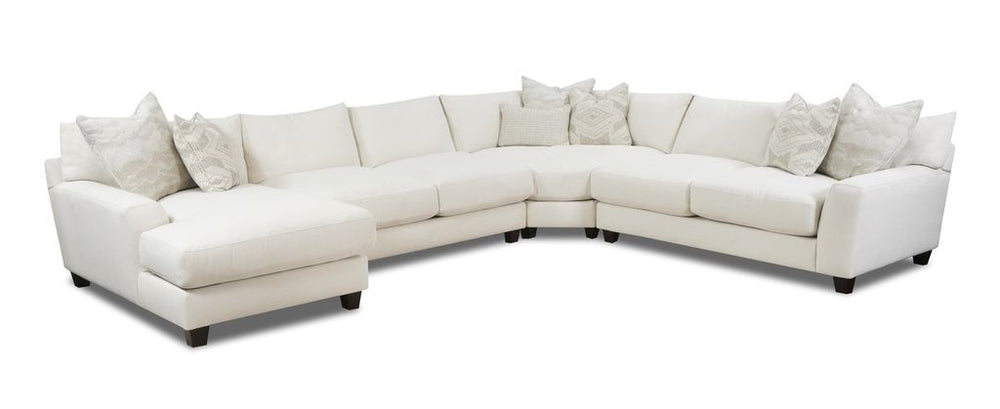 Fusion Transitional Luxe Living 4-piece Sectional Sofa With Chaise, Reversible Cushions & Plush Comfort Off White Ws ,100% Polypropylene 7902-26l 29 16kp 21r Hobnob Cotton Sectional