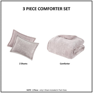 English Elm Twin/Twin Xl Crushed Velvet Sherpa Reversible Comforter Set – Luxurious, Cozy, Hypoallergenic & Stylish! B035129827-GIGA