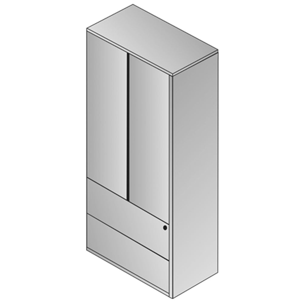 OSP Home Furnishings Sonoma Engineered Wood Wardrobe with Hanging Space and Shelves for Bedroom Organization Storage/File SON-52