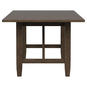 English Elm Jamie Mahogany Rectangular Dining Set with Rattan Chairs and Extension Leaf B062S01594
