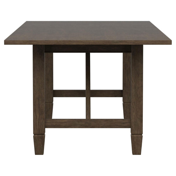 English Elm Jamie Mahogany Rectangular Dining Set with Rattan Chairs and Extension Leaf B062S01594