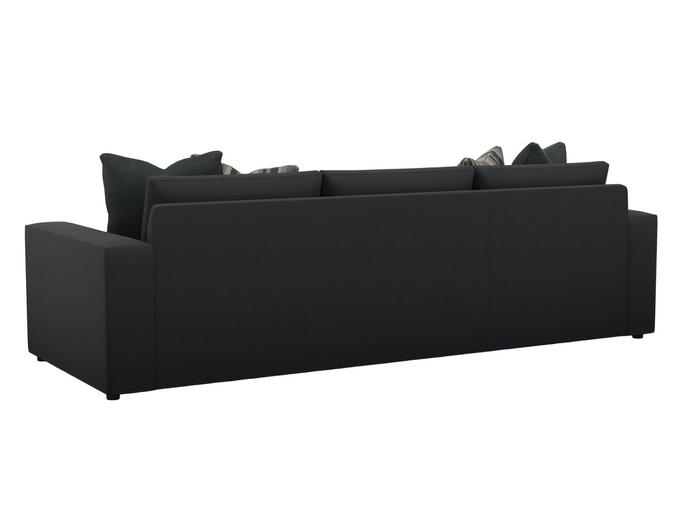 Lexington Bellvue Plush Down Sofa with Welt Trim and Lux Pillows for Classic Refined Living Rooms Gray 7906-33-71