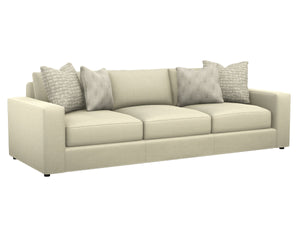 Lexington Bellvue Plush Down Sofa with Welt Trim and Lux Pillows for Classic Refined Living Rooms White/Ivory 7906-33-73