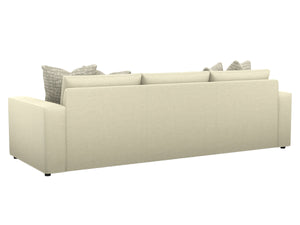 Lexington Bellvue Plush Down Sofa with Welt Trim and Lux Pillows for Classic Refined Living Rooms White/Ivory 7906-33-73