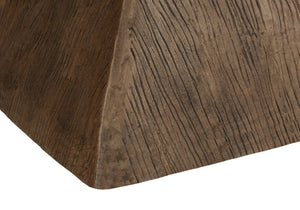 English Elm Accent Table Walnut Finish Magnesium Oxide Build for Indoor Outdoor Contemporary Use B2710P461683