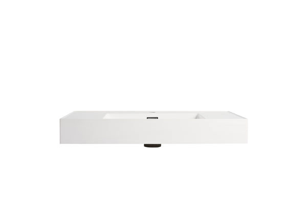 English Elm 36" Resin Basin Vanity Top Only White Resin Sink 41.7x24.4x14.6 Durable Modern Design for Baths W1972P186773