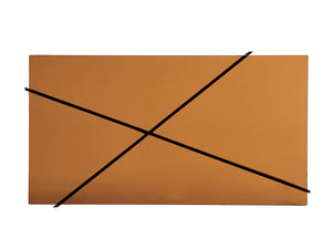 Lexington Aperture Cocktail Table - Asymmetrical Design With Amber-tinted Glass And Elegant Mocha Finish Palladian  790-945c