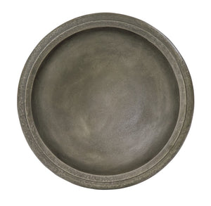 English Elm Polyresin Pedestal Birdbath Antique Gray Stone Look Outdoor Garden Accent 25 Inch N772P450049G