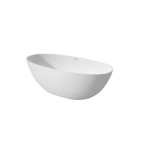 English Elm 65" Stone Resin Deep Soak Freestanding Tub Matte Finish Spa Bathroom Retreat T3785P353955