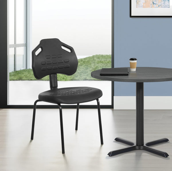 OSP Home Furnishings Armless Guest Chair Urethane Seat Ergonomic Office Reception Adjustable Back Support KH81391