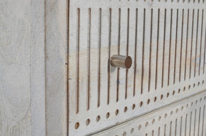 Moti Sarah 2-Drawer Nightstand Brushed Ivory 79114002A