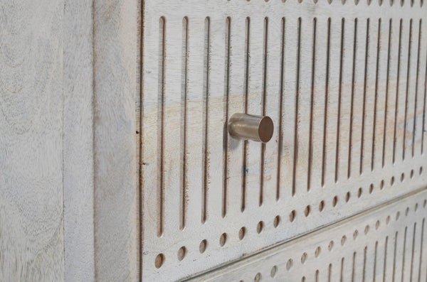 Moti Sarah 2-Drawer Nightstand Brushed Ivory 79114002A