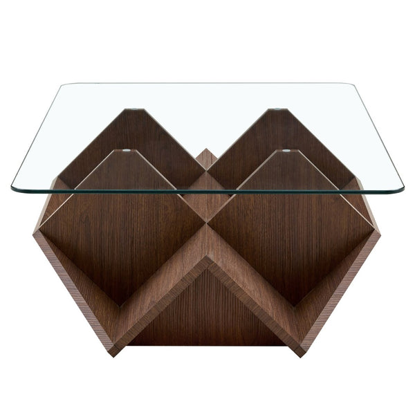 English Elm A Modern Two-tier Mdf Coffee Table with Open Shelf for Living Room Storage W3875P396857