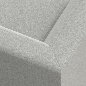 English Elm Rex Handcrafted Right Sectional Sofa with Ottoman — Eco-Friendly Performance Fabric, Durable Comfort Gray B136P199208