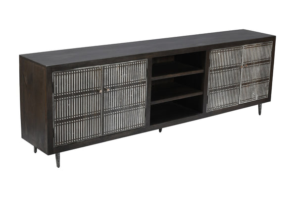 Moti Sarah 4-Door Media Cabinet Antique Brown 79118005