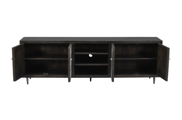 Moti Sarah 4-Door Media Cabinet Antique Brown 79118005