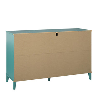 English Elm Monticello Six Drawer Wide Dresser with Brass Hardware and Tapered Legs Bedroom B2733S00013
