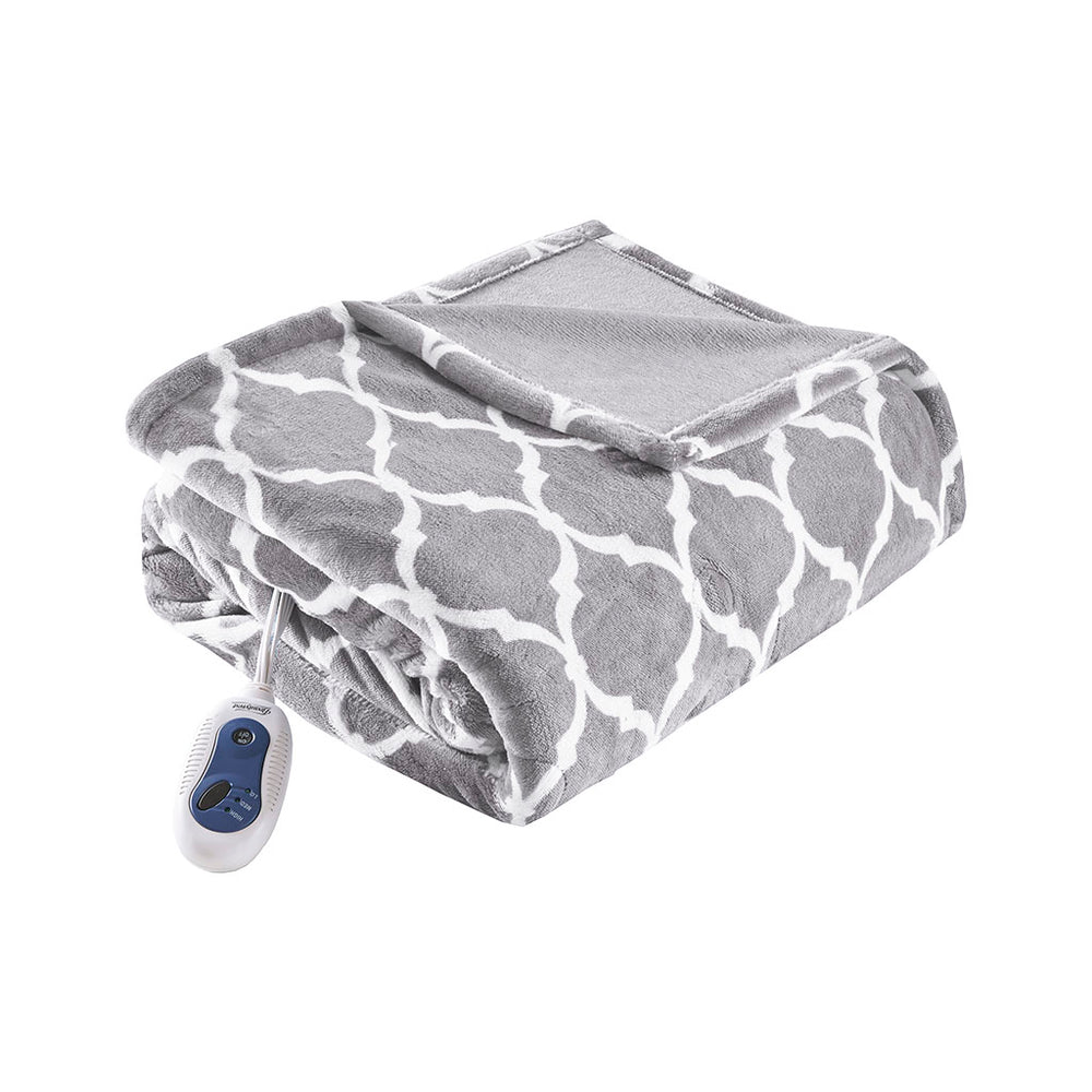 JLA Home Beautyrest - Throw Oversized Heated Blanket with Secure Comfort Tech, Ultra-Soft Microlight Plush, Low EMF, 5-Year Warranty BR54-0538