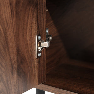 English Elm Christopher Knight Home® - Functional TV Cabinet with 4 Doors and Adjustable Shelves, Cable Management, Sturdy 66" Media Console Chestnut N779P296236C