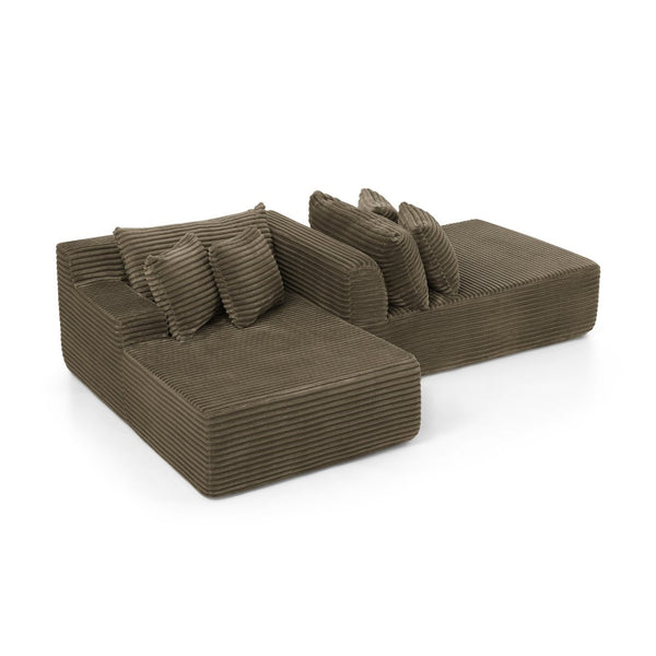 English Elm Two-Seater Lazy Lounge Chair - Plush Velvet Sofa For Relaxed Indoor Living, No Assembly Needed! W487S00379-GIGA