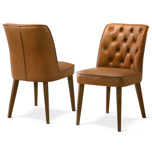 English Elm Peoria Button-tufted Vegan Leather Counter Stool with Walnut Legs for Kitchen Island B183P423278