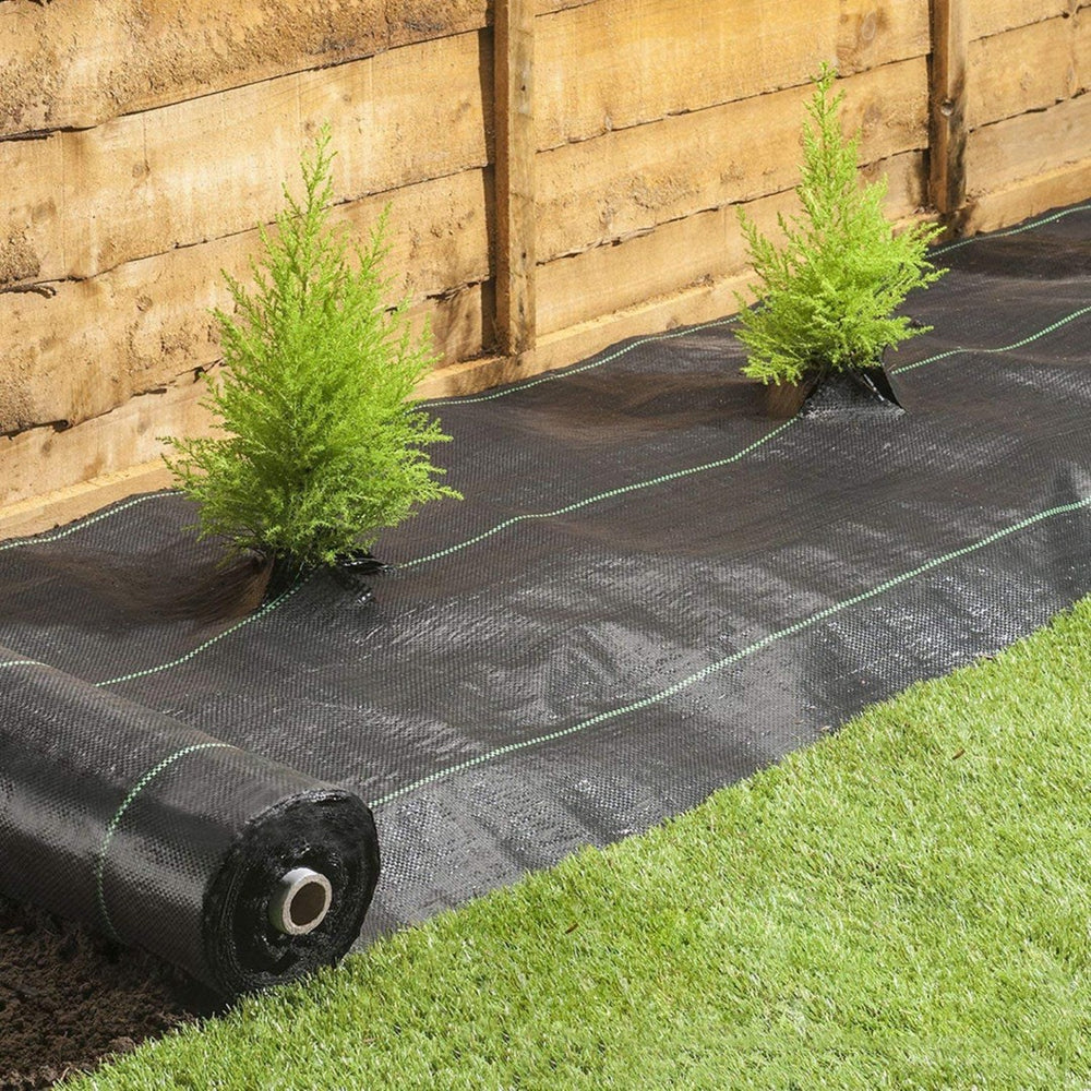 English Elm 6.5 Ft Wide Woven Polypropylene Landscape Fabric Heavy Duty Weed Barrier 300 Ft T3656P337272