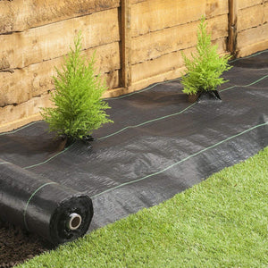 English Elm 6.5 Ft Wide Woven Polypropylene Landscape Fabric Heavy Duty Weed Barrier 300 Ft T3656P337272