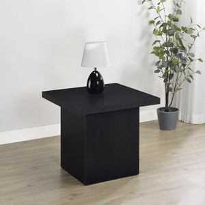 English Elm Exeter Modern Black Square End Table with Tall Boxy Profile, Engineered Wood, Minimalist Geometric Design B062P375428