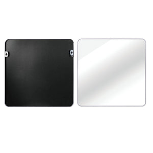 English Elm 30 30 in x 30 in Metal Framed Square Bathroom Mirror with Shatterproof HD Glass, Rust‑Resistant Frame Silver W2203P379072