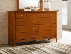 English Elm Hammond Elegant Silver Champagne Dresser with Dovetail Drawers, Soft-Close Hardware, Durable Veneer Finish Oak 41 L x 63 W x 21 H B078108323