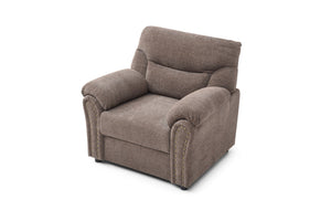 English Elm Hamilton Chair with Nailhead Trim and Pillow-Top Arms, Plush Chenille Seat and Removable Backrest Brown 33 L x 40 W x 23 H B078P349536