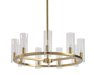 Sunpan Clarabelle Chandelier: Elevate Your Home Decor with Timeless Elegance and Stunning Glass Shades Small - 31W x 31D x 62H
