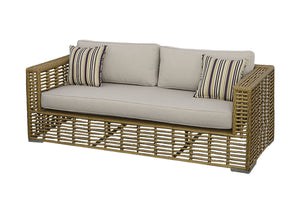 VIG Furniture Renava Ko Tao - Outdoor Beige + Wicker Sofa VGATRASF-054-SOFA