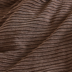 JLA Home Madison Park - 7 Micro Corduroy Comforter Set with Brushed Reverse, Taped Seams & Tailored Shams for Year-Round Cozy Style Brown MP10-8475
