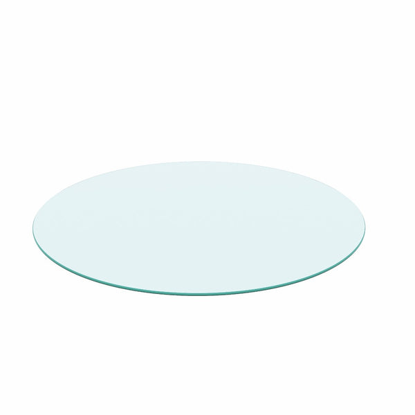 English Elm 36"inch Round Tempered Glass Table Top with Polished Edge for Dining or Patio W241P248366