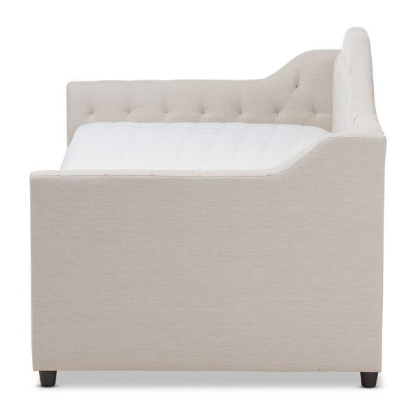 Baxton Studio Baxton Studio Light Beige Upholstered Daybed with Trundle - Modern Elegance for Any Space CF8940-Light Beige-Daybed