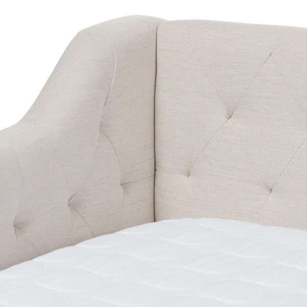 Baxton Studio Baxton Studio Light Beige Upholstered Daybed with Trundle - Modern Elegance for Any Space CF8940-Light Beige-Daybed