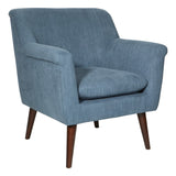 Dane Mid-Century Accent Chair - Stylish Comfort with Rolled Arms, Solid Wood Legs, and Rich Upholstery