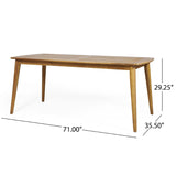 Christopher Knight Home® - Noble House - Sunqueen Teak Finish Acacia Wood Outdoor Dining Table