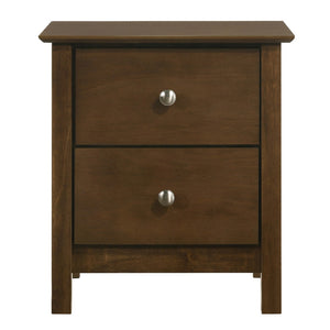 English Elm Doviin Natural 2-Drawer Nightstand With Metal Pull Knob