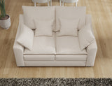 English Elm 55" Loveseat Couch 2-Seater Sofa With Pillows Polyester Upholstery Down Filled Cushion Sofa For Living Room Apartment,Beige