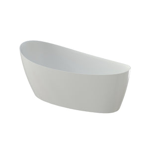 English Elm 65" Freestanding Soaking Bathtub Matte Black Stone Resin with Integrated Acrylic Shelf T3785P490215
