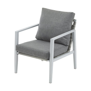 English Elm Christopher Knight Home® - [Set Of 2] Silver Aluminum Lounge Chairs With Plush Cushions & Chic Rope Accents For Modern Spaces N767P237034W_2