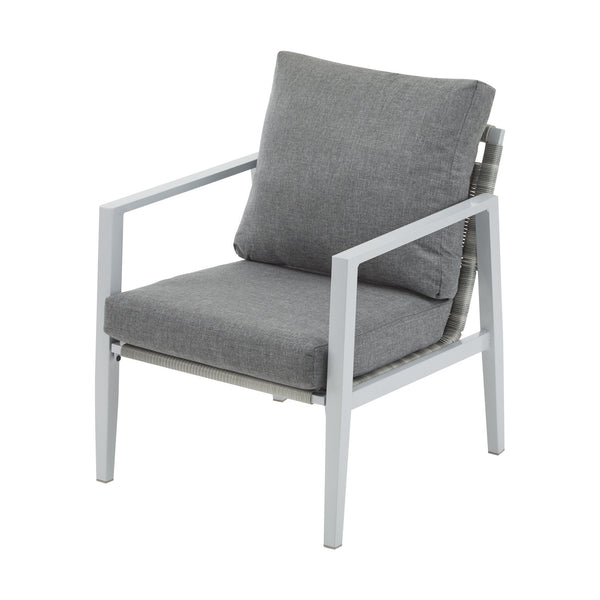 English Elm Christopher Knight Home® - [Set Of 2] Silver Aluminum Lounge Chairs With Plush Cushions & Chic Rope Accents For Modern Spaces N767P237034W_2