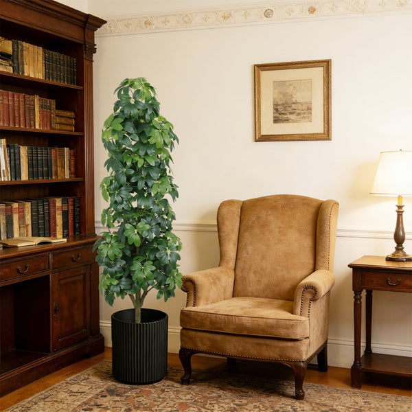 English Elm 6ft Artificial Faux Tree Silk Leaves Realistic Indoor Outdoor Decor Living Room W2945P458758
