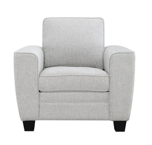 English Elm Light Gray Transitional Accent Chair 39.4"W Plush Chenille & Faux Fur Upholstery Black Tapered Legs B2741P397634