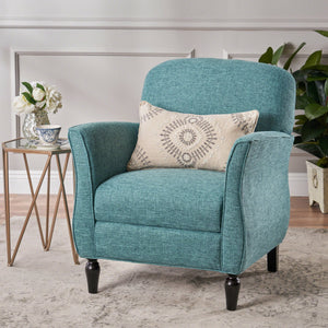 English Elm Christopher Knight Home® - CHAIR modern fabric lounge seat with compact 28.5x28.25x20.75 in dimensions, cozy supportive design Teal 63566.00TTWD
