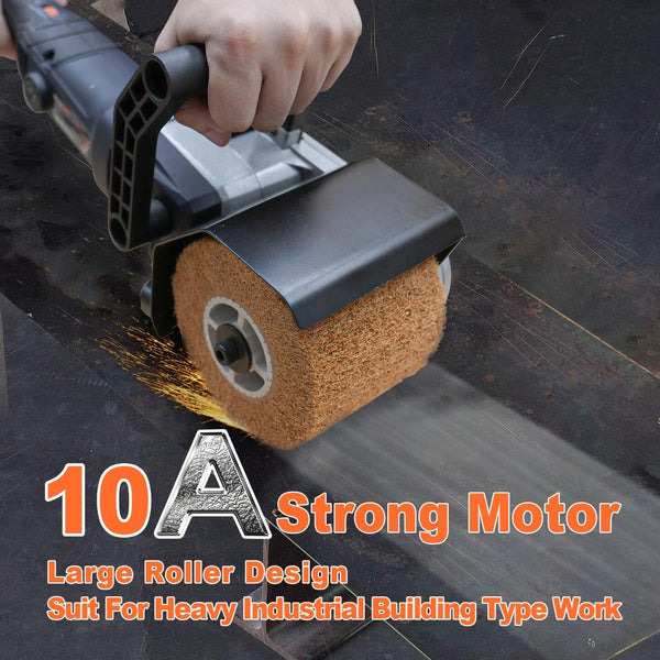 English Elm Burnishing Polishing Machine 1300w Variable Speed Metal Surface Grinder with 3 Wheels T3177P305059
